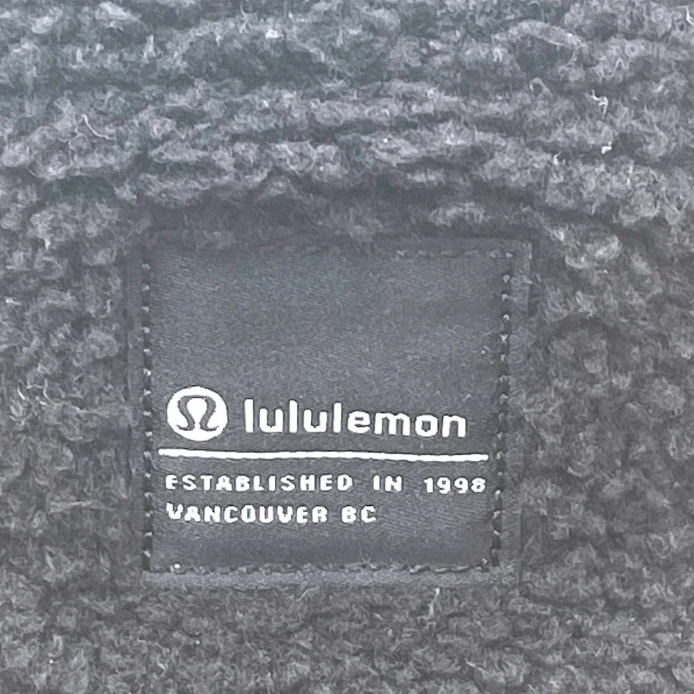 Lululemon Black Fleece 5-Panel Hat Adjustable Sherpa Mesh Lined Cap S/M